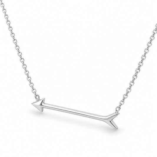 Arrow Necklace 925 Sterling Silver 20mm Lobster Clasp 16+2in