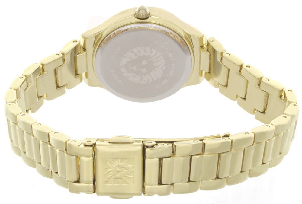 Anne Klein Women's Black Dial Gold Tone Bracelet Quartz Watch AK/2548BKGB