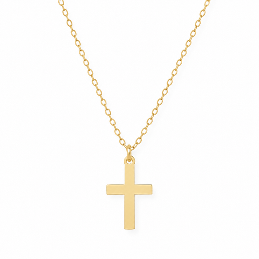 Cross Charm Necklace 14/20 Gold Filled 10x16mm Spring Ring 13+1in