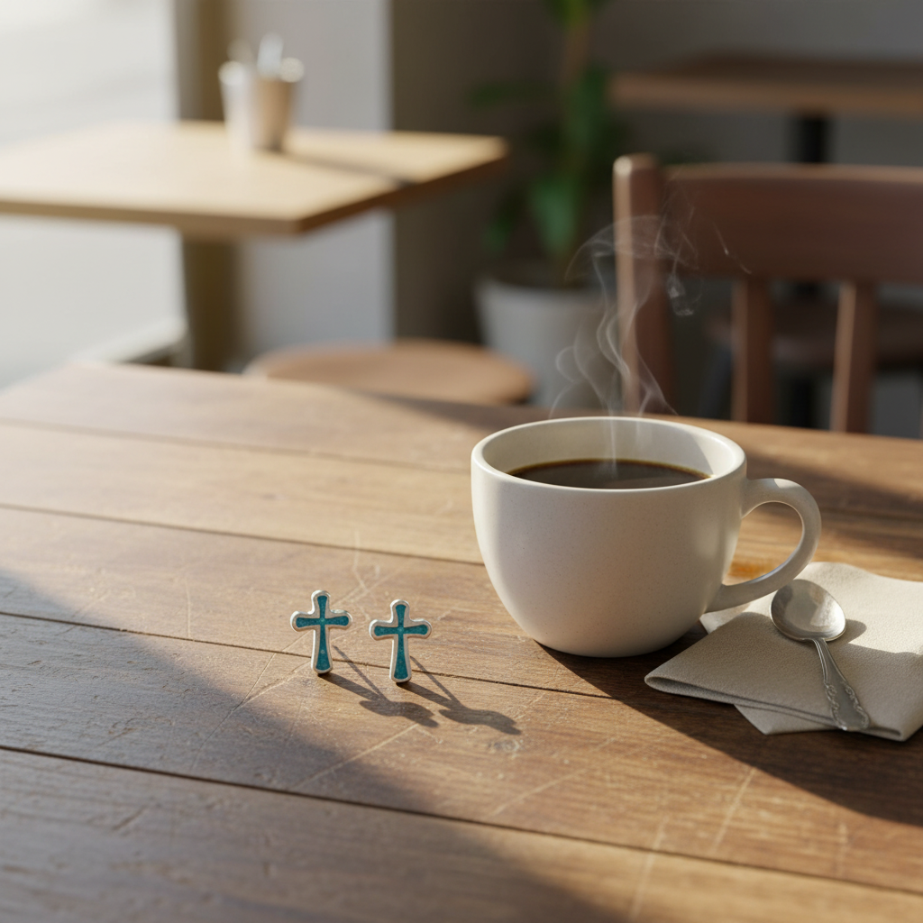 咖啡場景 5 - 質樸咖啡桌