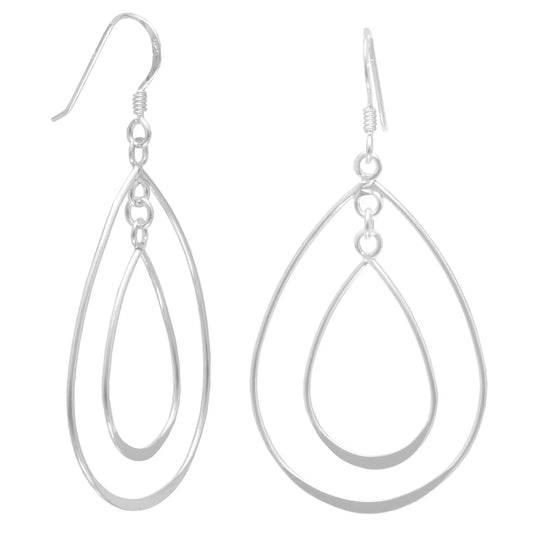 Pear Shape French Wire Earrings