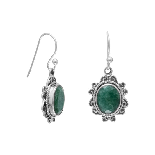 Oxidized Beryl Earrings