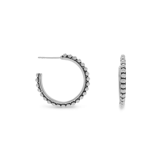 Oxidized Bead Hoops