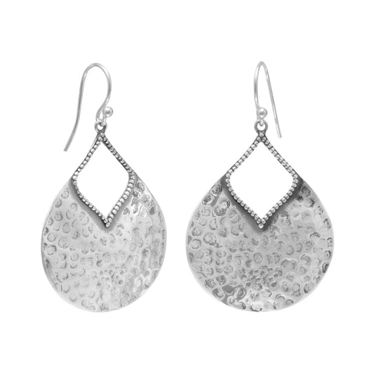 Oxidized Hammered Earrings