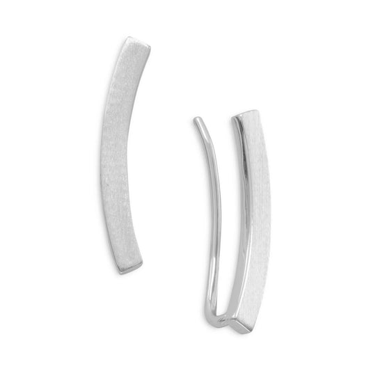Rhodium Plated Ear Climbers