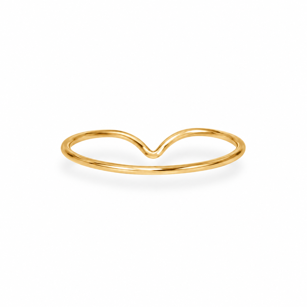 Thin V Design Ring 14/20 Gold Filled 1mm Wide Sizes 5-8
