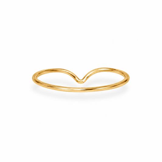 Thin V Design Ring 14/20 Gold Filled 1mm Wide Sizes 5-8
