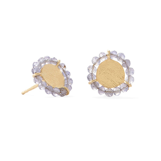 14 Karat Gold Plated Bead Earrings