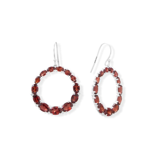 Graduated Garnet  Earrings