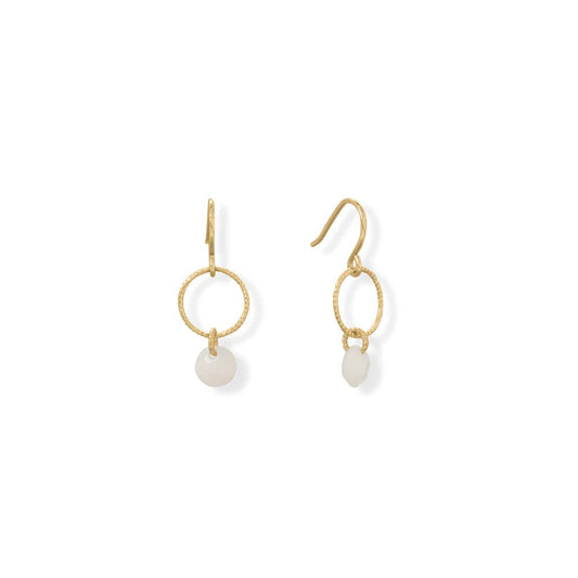 Rainbow Moonstone Charm Earrings