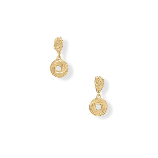 Gold Plated Love Knot Earrings - 14kt