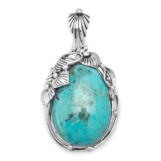 Reconstituted Turquoise Pendant