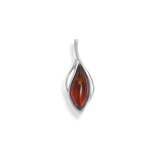 Baltic Amber Slide Pendant with Cutout Design