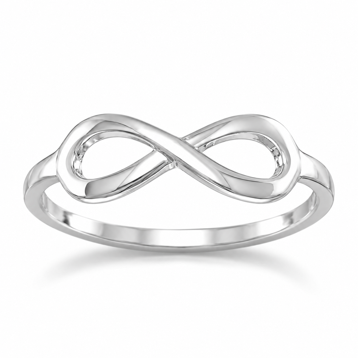 Polished Infinity Ring 925 Sterling Silver 6x16mm Sizes 4-11