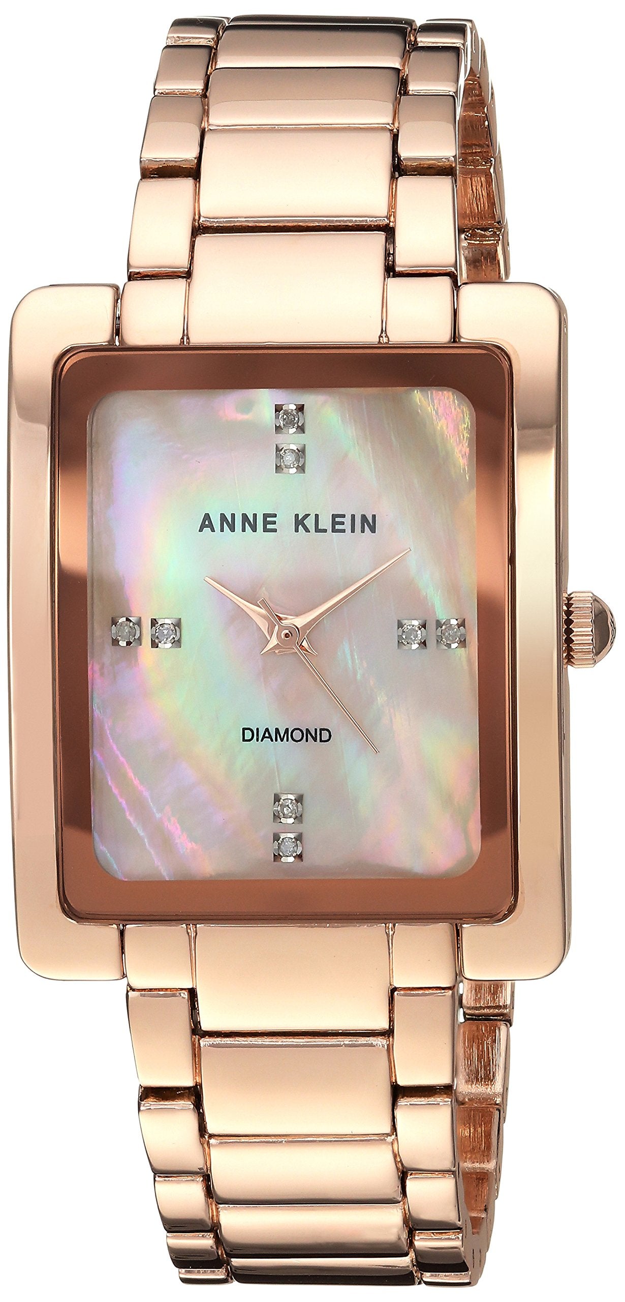 Anne Klein Women's AK/2788RMRG Premium Crystal Accented Rose Gold-Tone Bracelet Watch