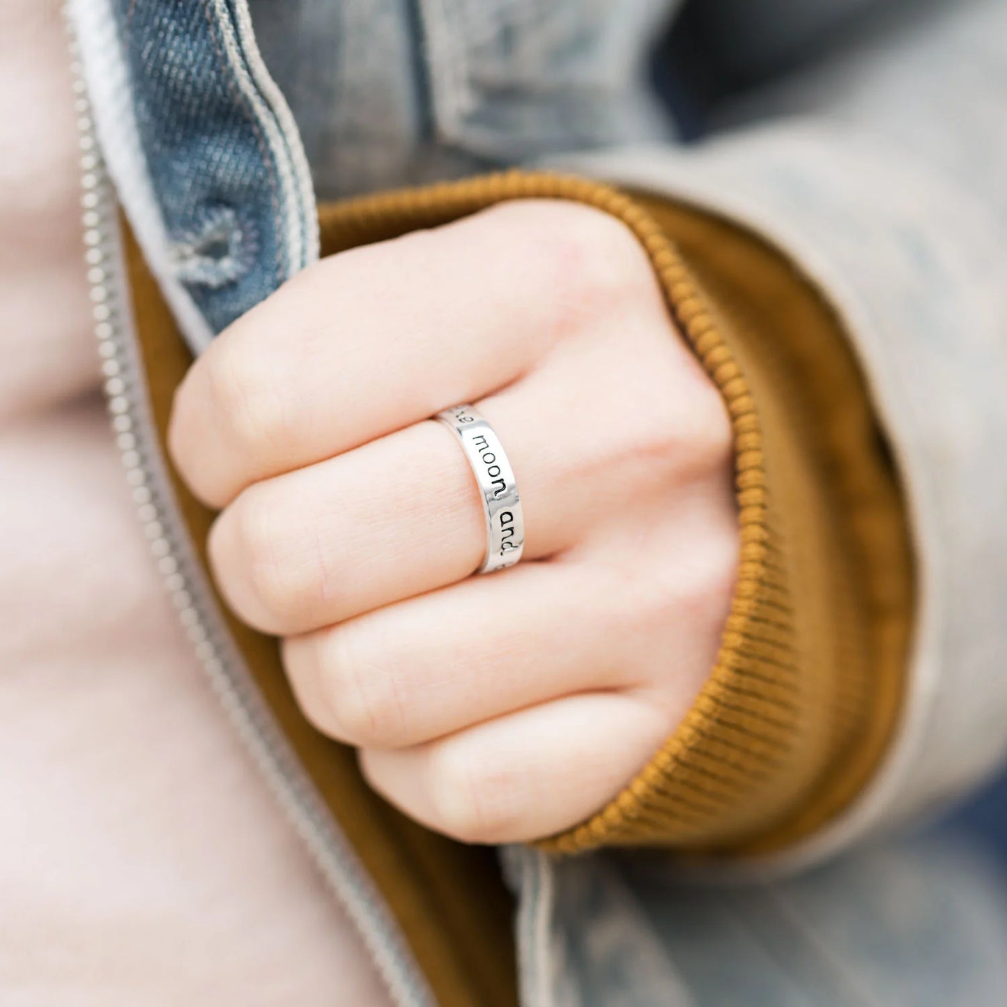 Ring With "Love You To The Moon And Back" Engraving