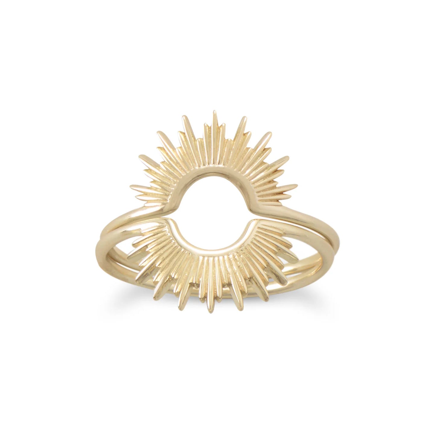 14 Karat Gold Plated Sunburst Ring