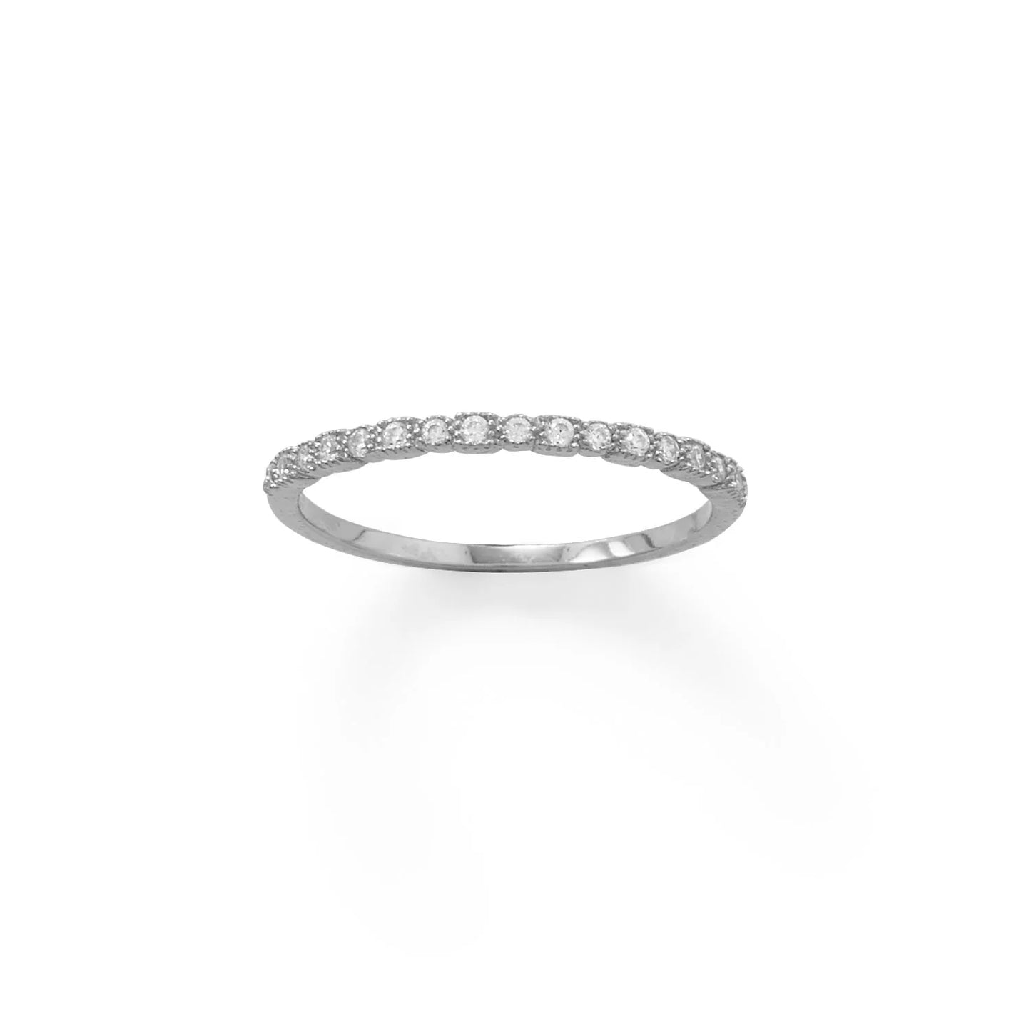 Rhodium Plated CZ Ring