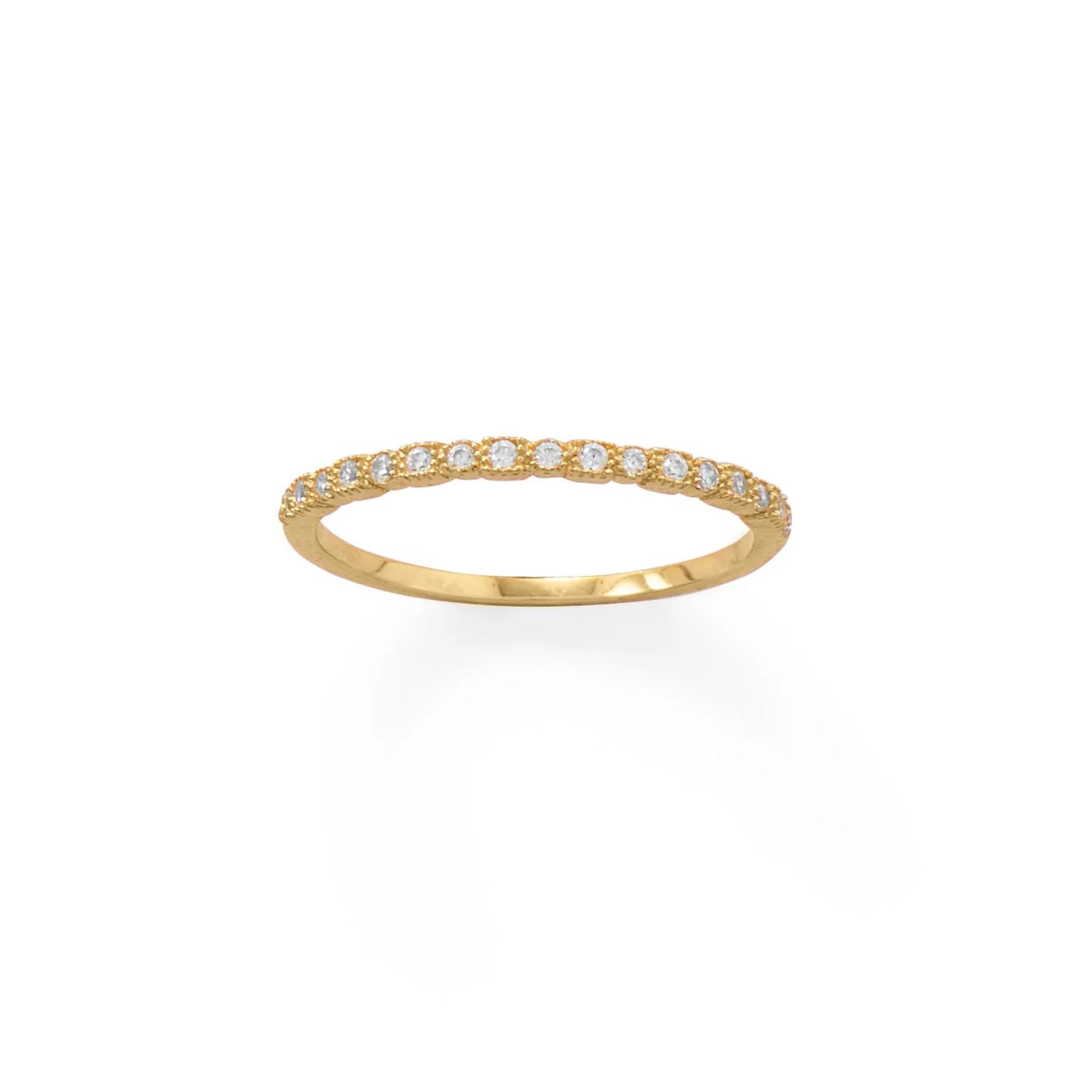 14 Karat Gold Plated CZ Ring