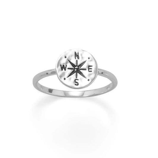Hammered Compass Ring