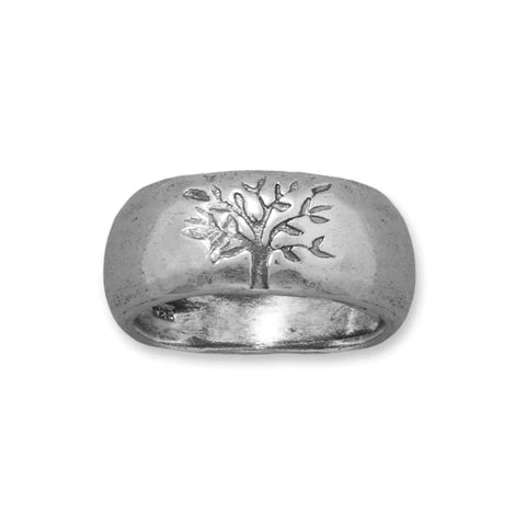 Oxidized Tree of Life Ring