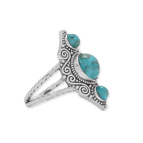 Oxidized Turquoise Ring