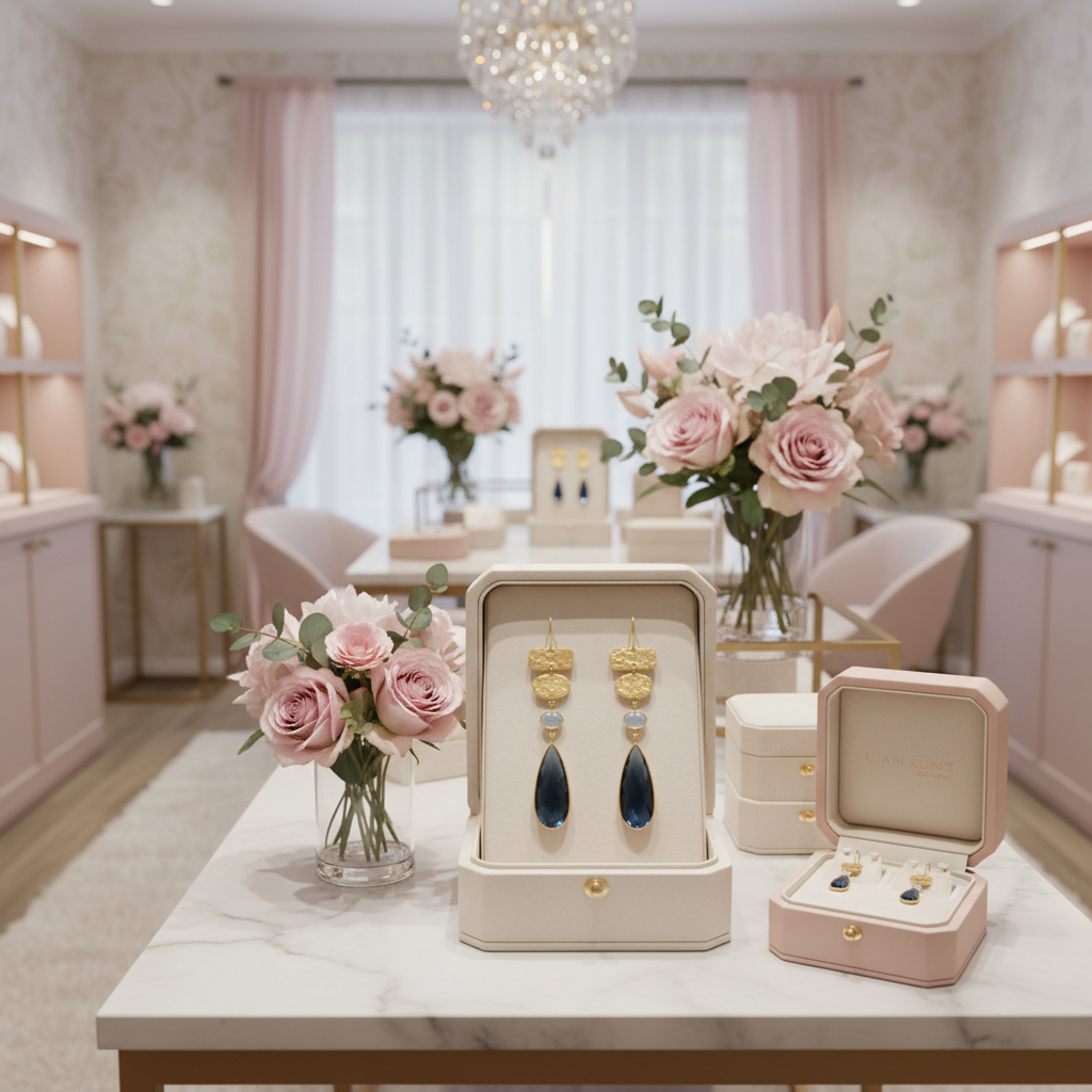 浪漫珠寶店背景
