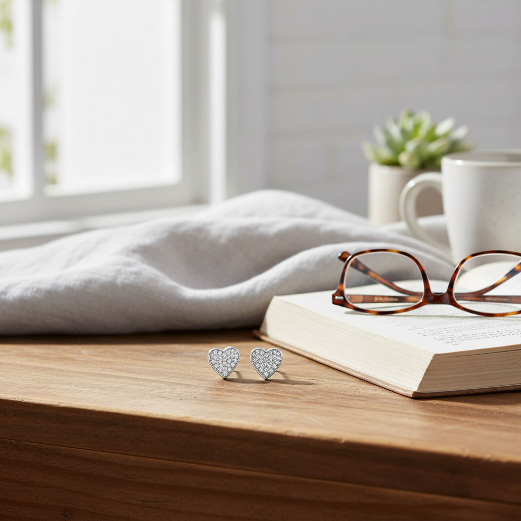 書桌場景 - 淺灰色亞麻布背景