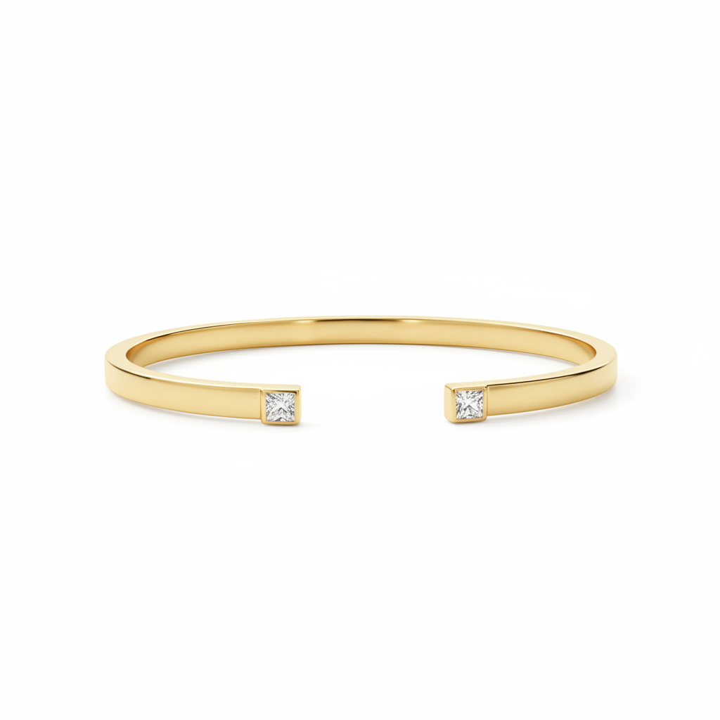 純白背景金色手鐲