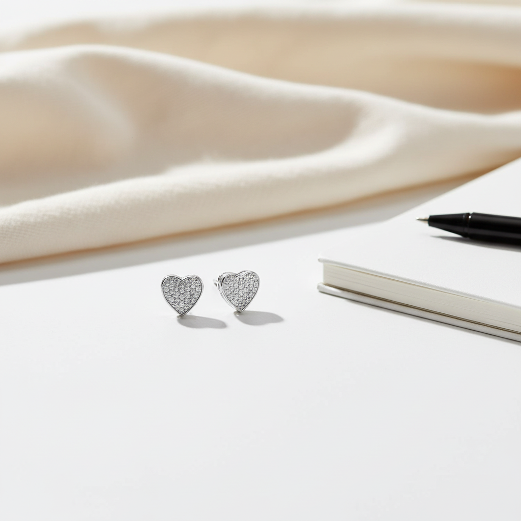 書桌場景 - 奶油色棉布背景