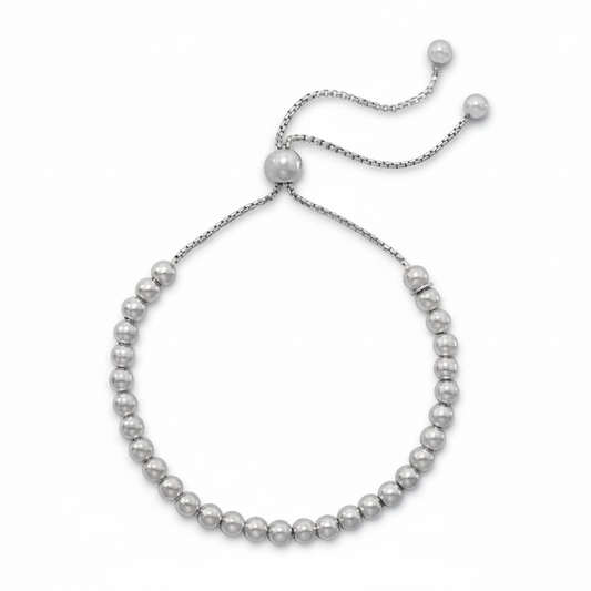 不同角度銀珠手鍊