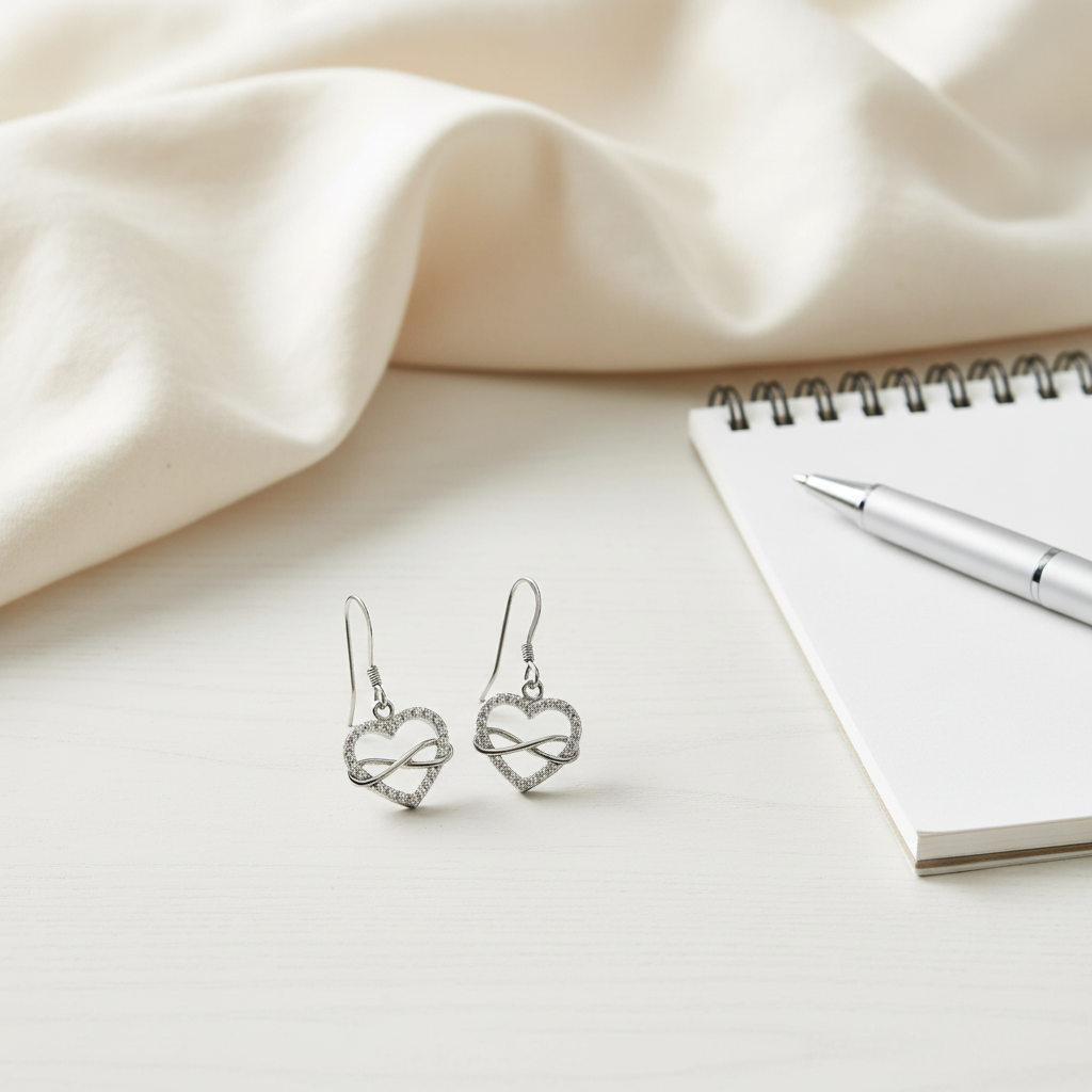 書桌場景 - 奶油色棉布背景