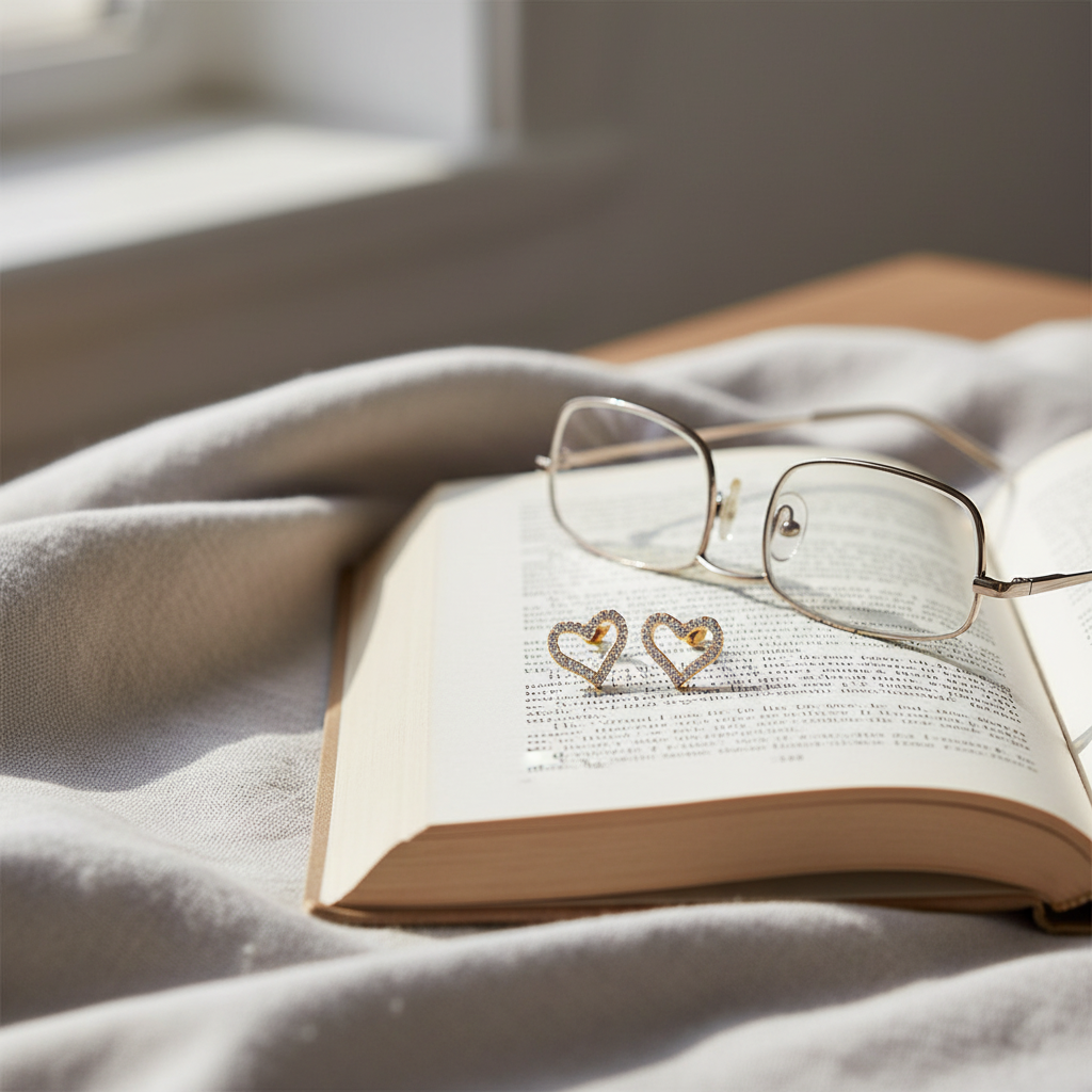 書桌場景 - 淺灰色亞麻布背景