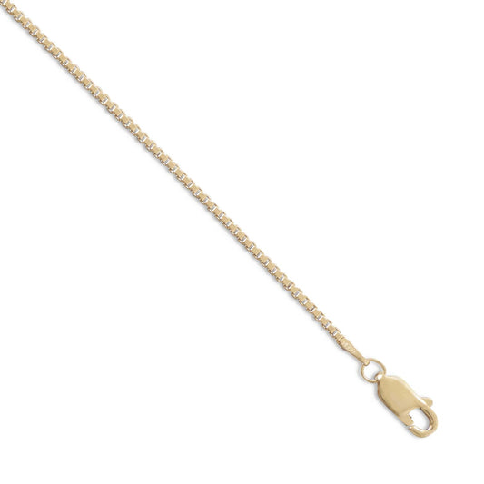Box Chain Necklace 14/20 Gold Filled Lobster Clasp 1.5mm
