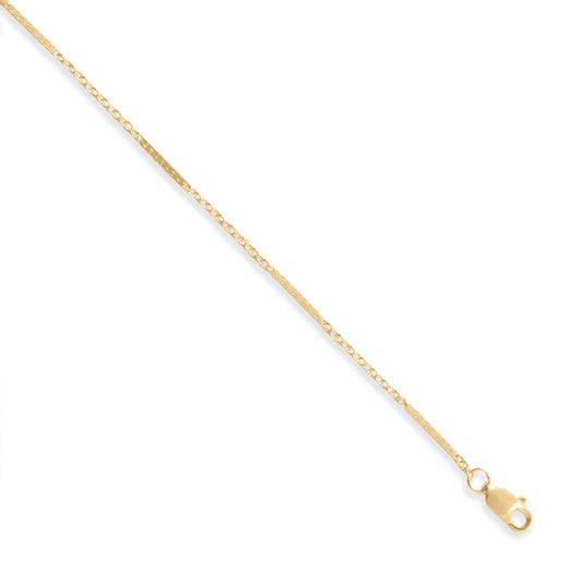 Dapped Cable Chain Necklace 14/20 Gold Filled Lobster Clasp 1.3mm
