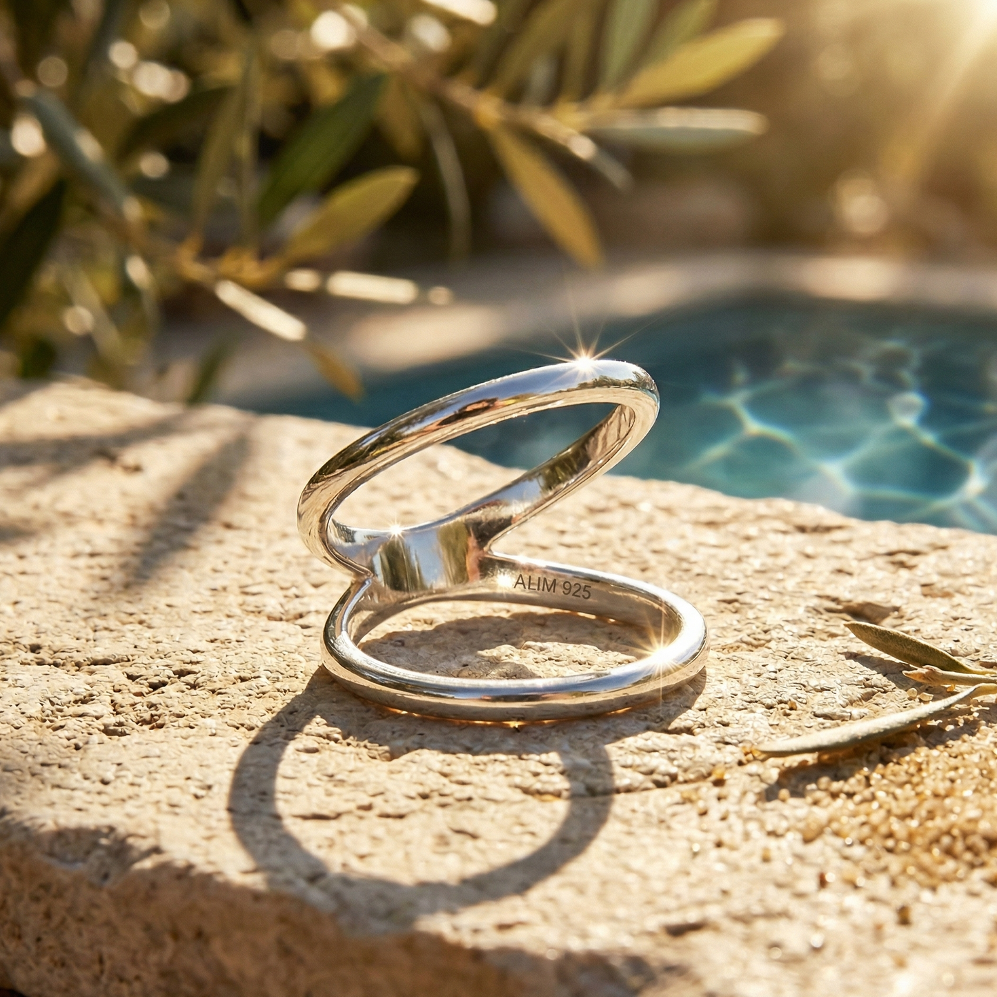 Rhodium Plated Double Band Knuckle Ring 925 Sterling Silver Midi Ring Sizes 5-10