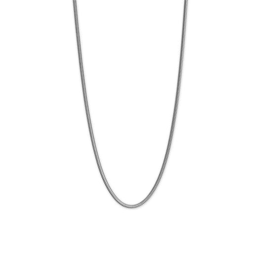 Oxidized Snake Chain Necklace 20" Oxidized 925 Sterling Silver Lobster Clasp USA 2.4mm