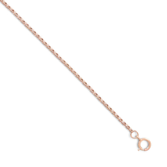 Rolo Chain Necklace 14/20 Pink Rose Gold Filled Spring Ring Clasp 1mm