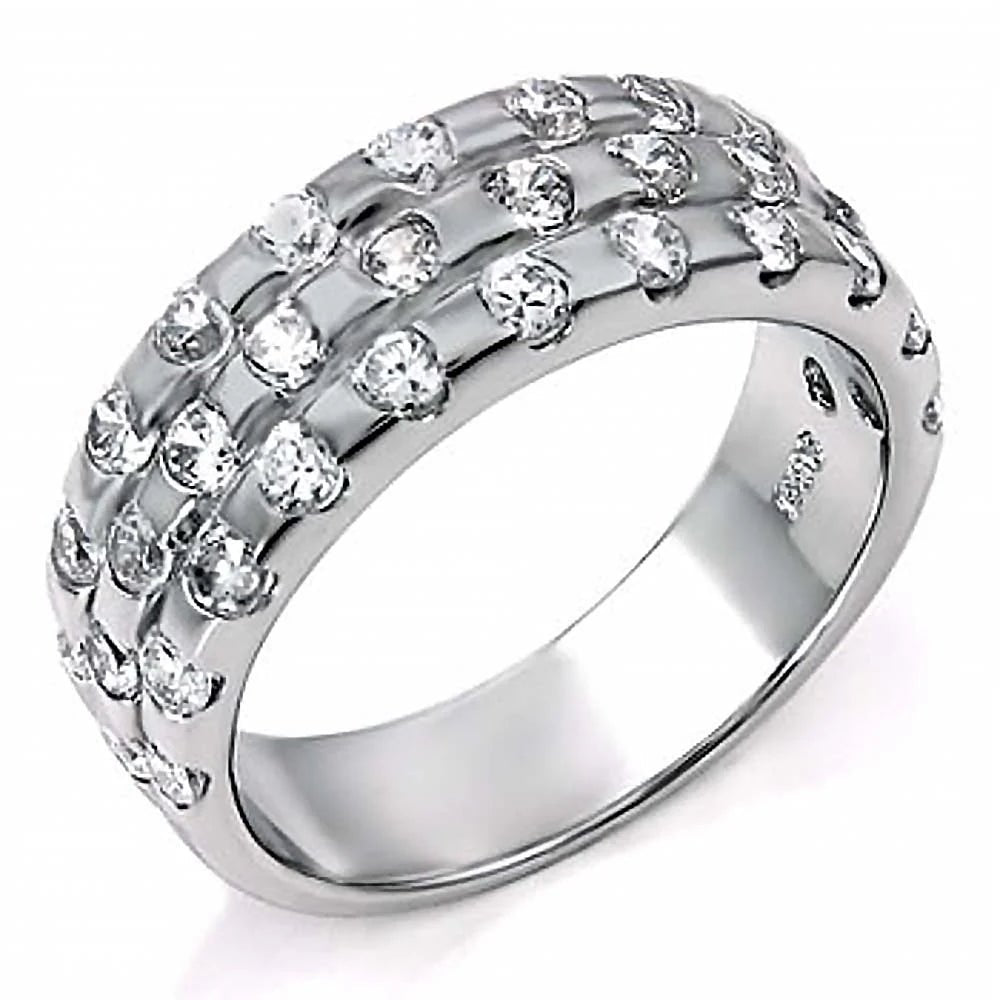 Silver CZ Man Ring