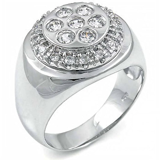 Sterling Silver CZ Man's Ring