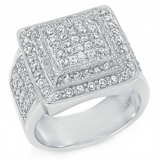 Hip Hop Pave Setting Ring with CZ