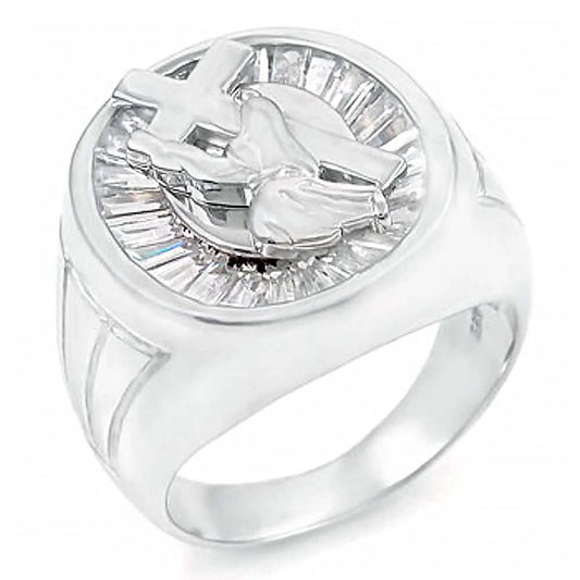 Man Ring with Baguette Cubic Zirconia
