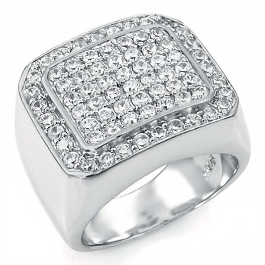 Expertly crafted 925 Silver CZ Ring for hip hop lovers