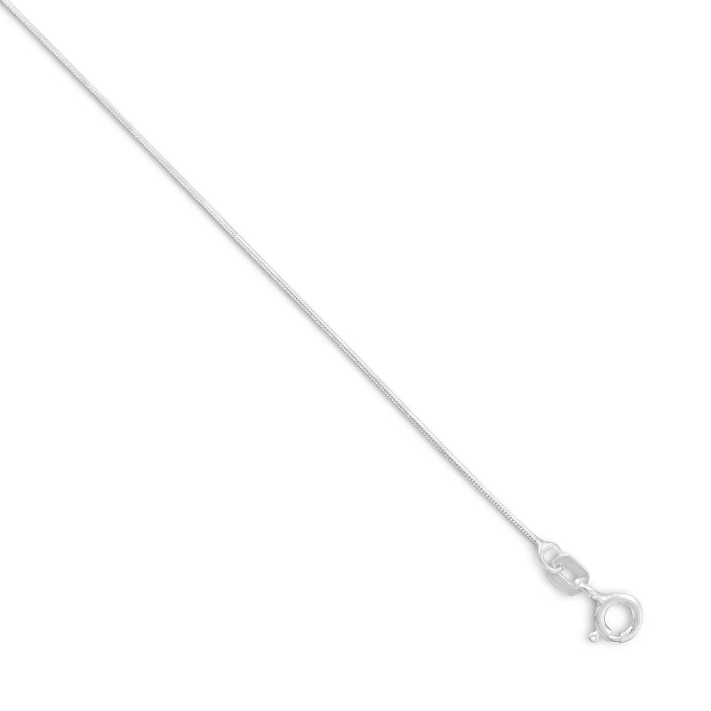 Italian Snake Chain Necklace 925 Sterling Silver Spring Ring Italy 0.7mm