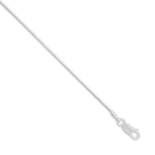 Baby Snake Chain Necklace 925 Sterling Silver Lobster Clasp Italy 1mm