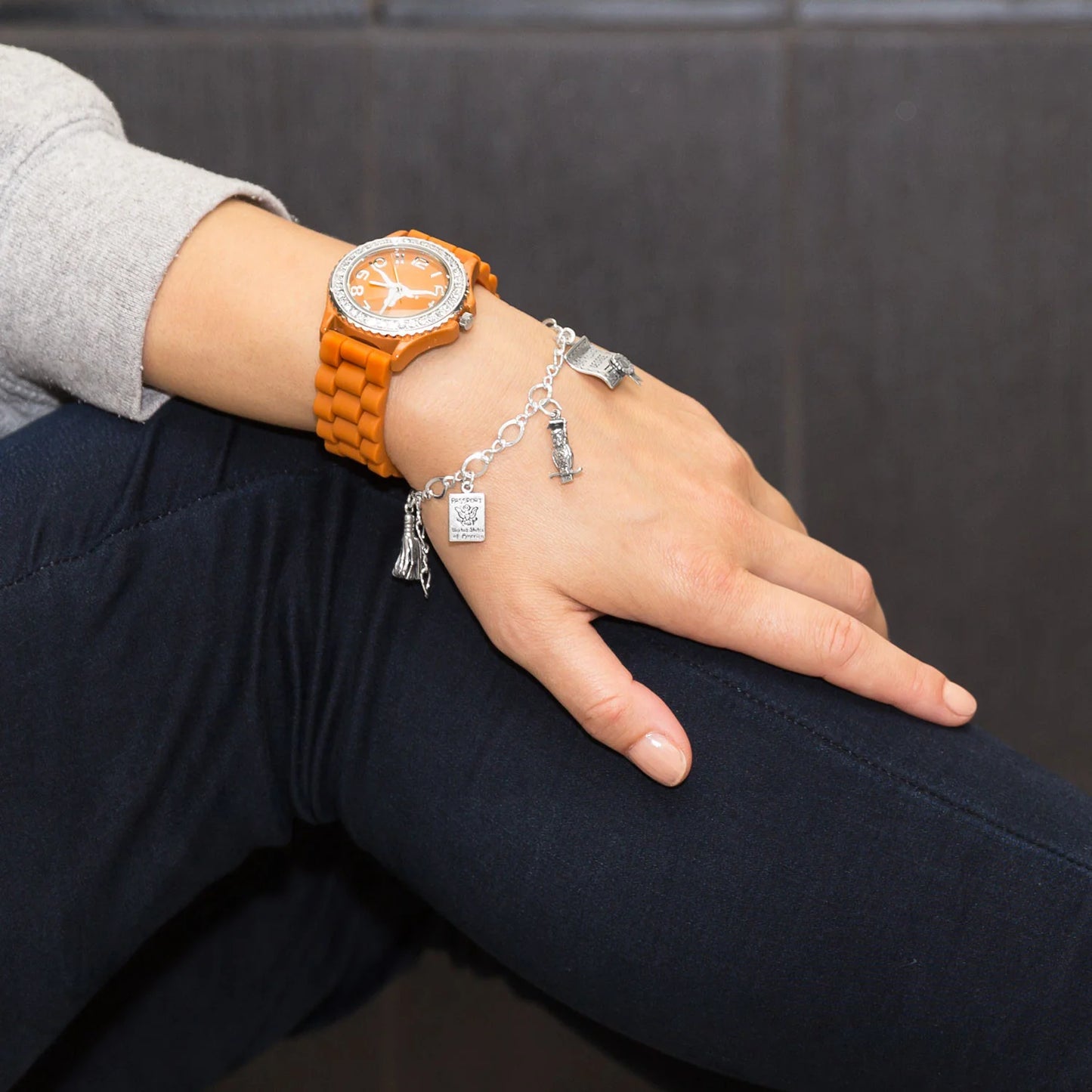 8" Bracelet, Polished Figure 8 Charm