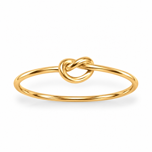 Thin Love Knot Ring 14/20 Gold Filled 1mm Wide Sizes 5-10