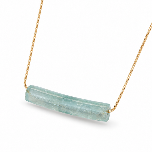 Ancient Roman Glass Bar Necklace 14/20 Gold Filled 18in w/ Certificate 31x8mm