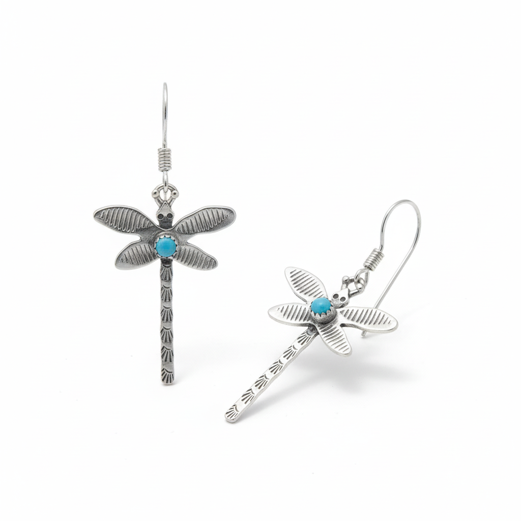 Artistic arrangement of both earrings