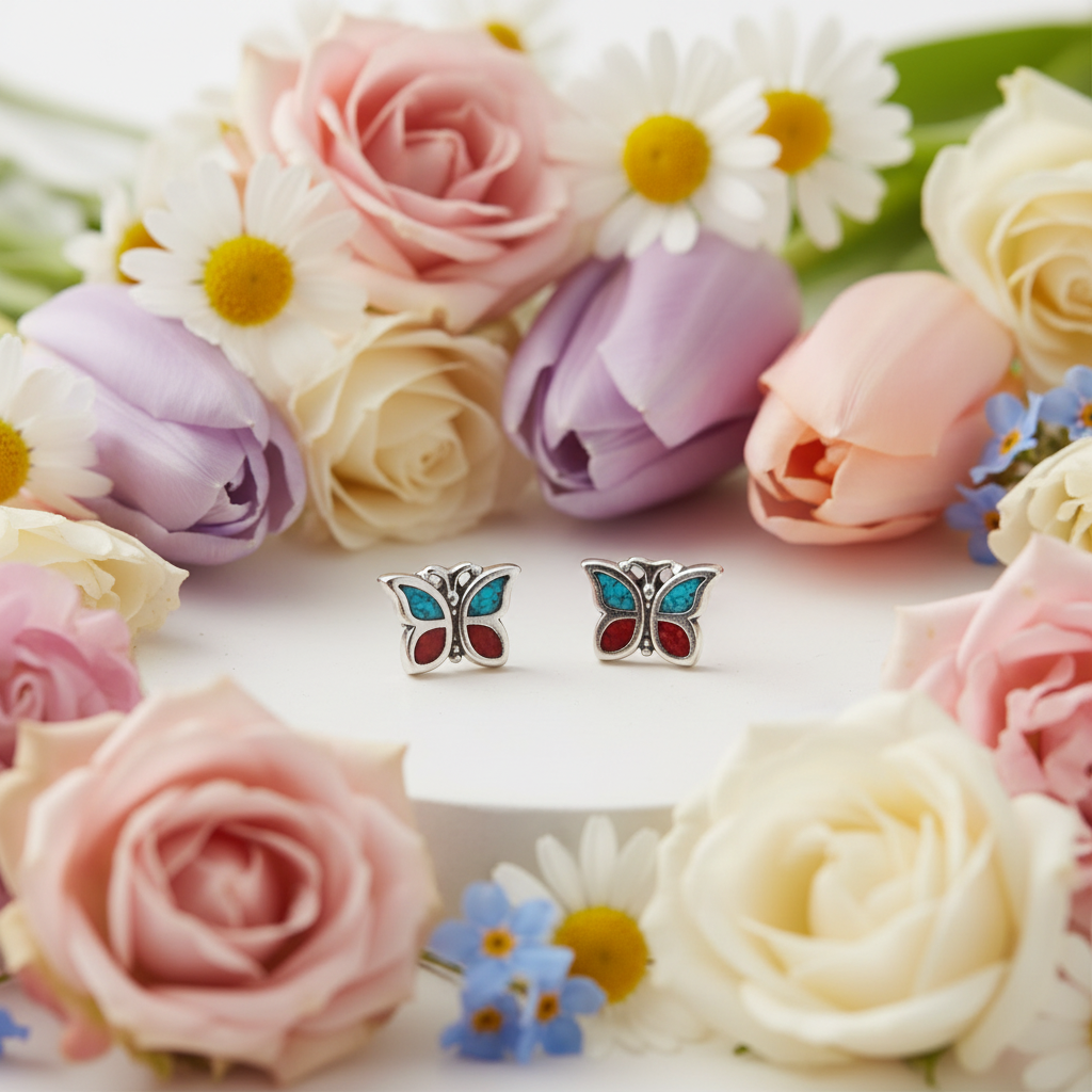 Artistic arrangement on pastel flowers